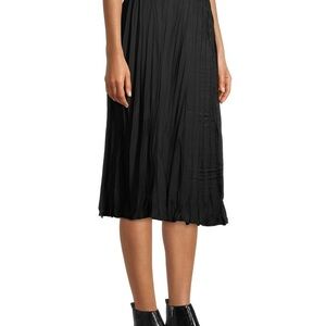 Time and Tru black elastic waist midi crinkle skirt size XXL